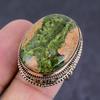 Natural Unakite Gemstone Handmade Copper Jewelry Ring Size 7 U2P77