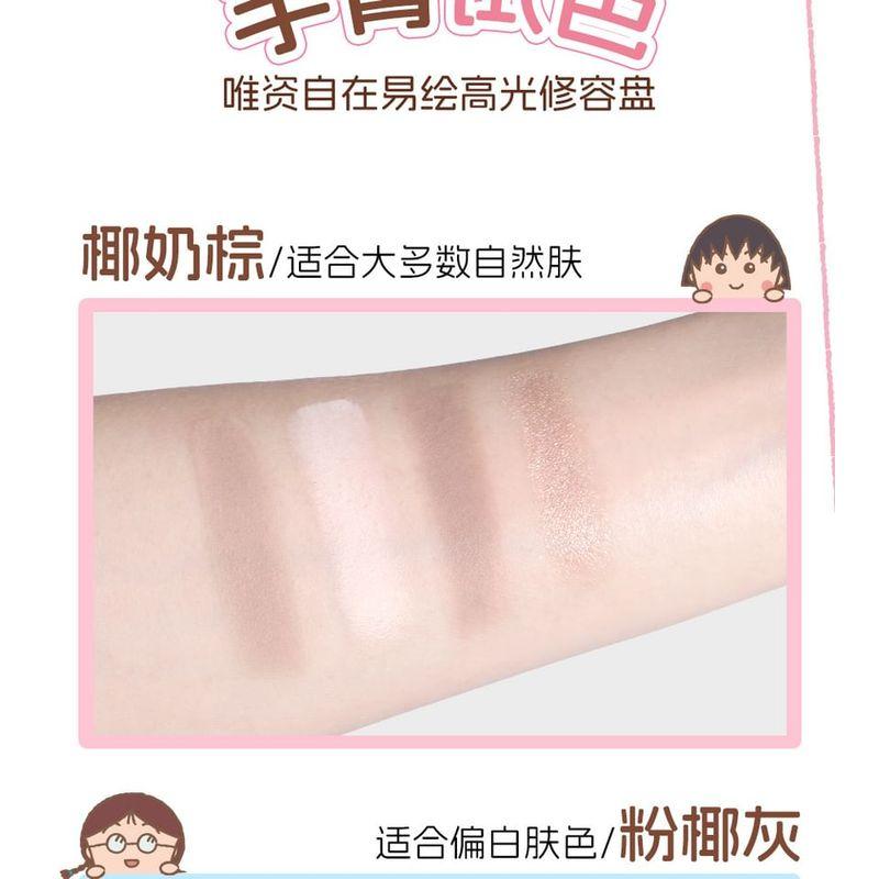 VEECCI - Freely Painted Highlighter & Shading Palette Chibi Maruko Chan Edition - 2 Types