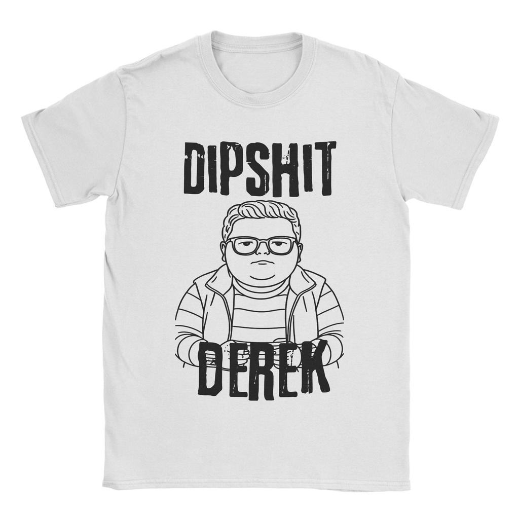 Dipshit Delightful Derek T Shirts Unisex Womens Cotton Vintage TShirt Round Neck Tees Short Sleeve Clothing 4XL 5XL 6XL