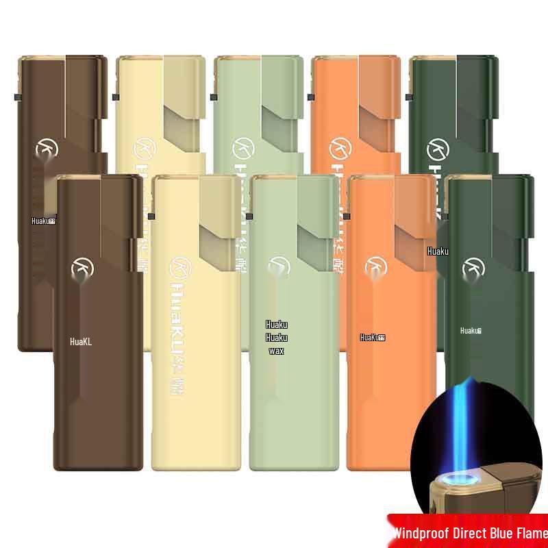 50 Durable Metal Windproof Lighters - Double Layer, Thickened, Inflatable, with Printed Lettering