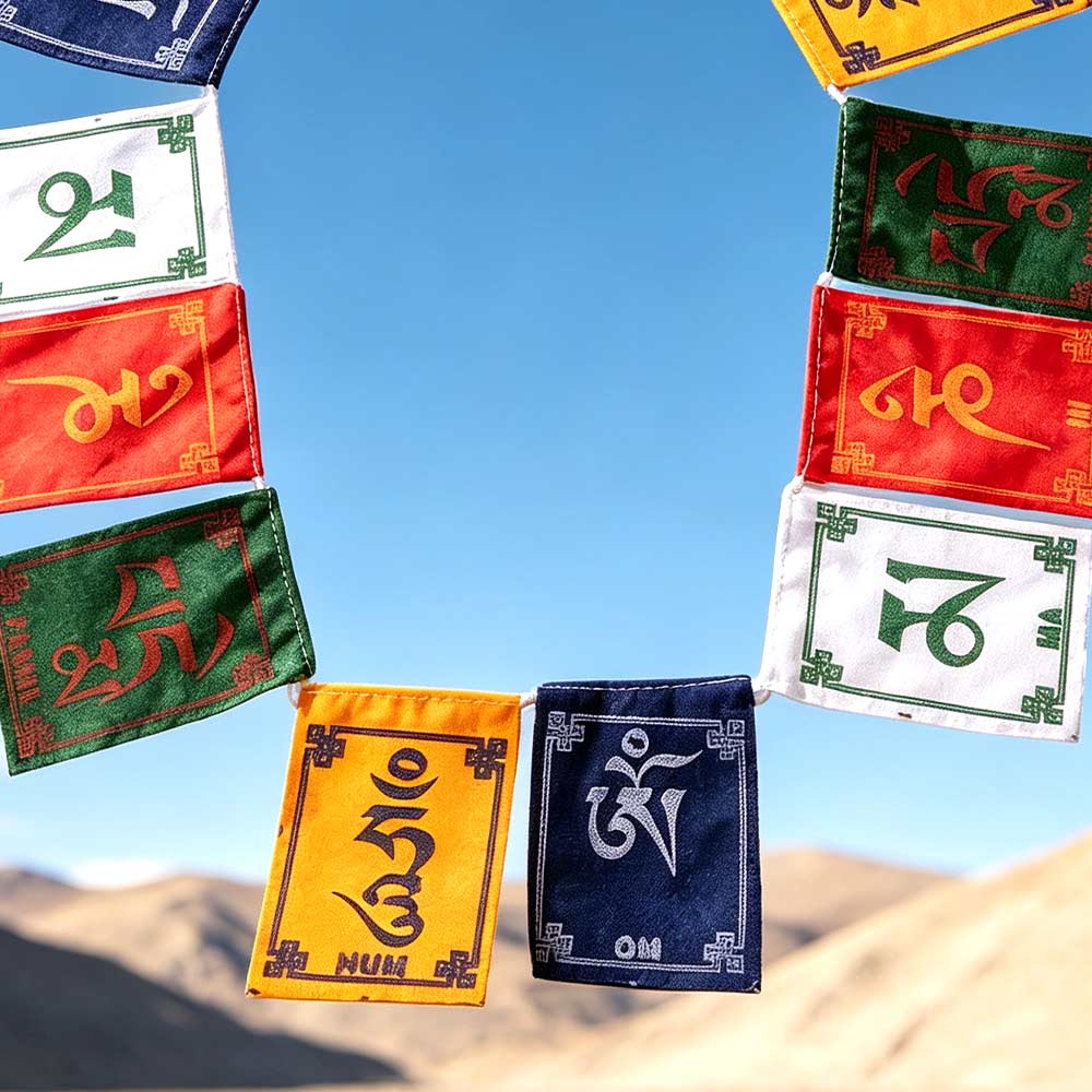 10pcs/string Five Colors Buddhist Ceremony Flag Mini Religious Flags Horse Flag Restaurant