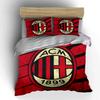AC Milan Logo Beddengoed Set Beddengoed Dekbedovertrek Set Dekbedovertrek Kussenslopen (1 * Dekbedovertrek 2 * Kussenslopen, zonder dekbedvulling)