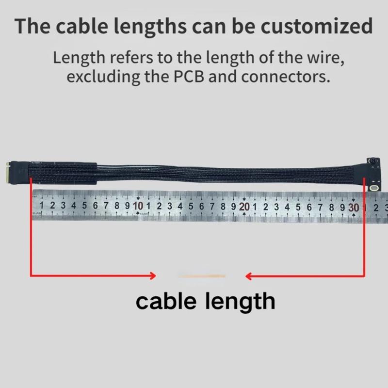 M.2 To Oculink 4i SFF8611 Extension Cable Silver Plating Wire for Desktop and Notebook Conversion with Optional Length