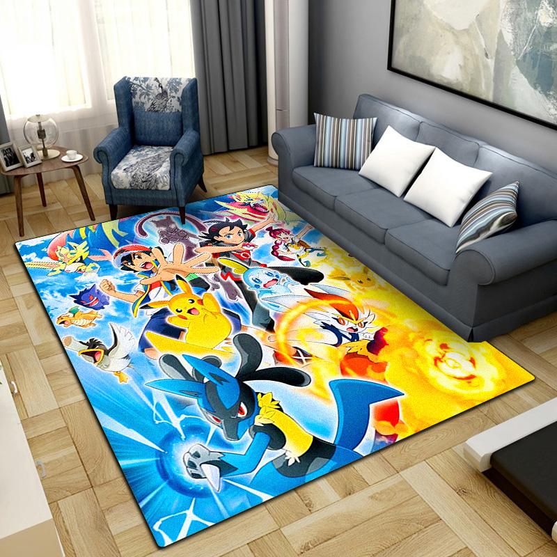 Pokemon Anime Druck Teppich Wohnzimmer Haus Mode Dekoration Büro Schreibtischstuhl Teppich LXR120