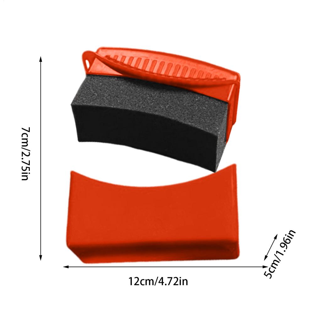 Flat Curved Car Wheel Polishing Waxing Sponge Brush With Cover ABS Washing Cleaning Tire Contour Dressing Applicator Pads
