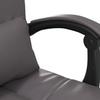 Office Chair with Massage Function Grey Artificial Leather