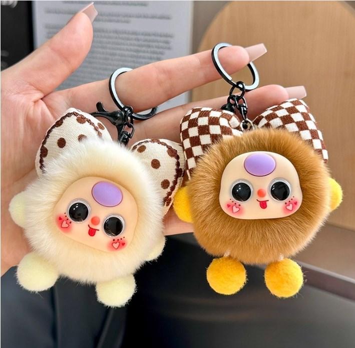 Cartoon Cute Plush Doll Keychain Exquisite Soft Stuffed Pendant Charms Bag Hanging Decoration Girls Gift
