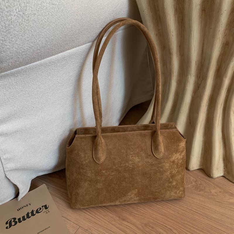 Women's Large Suede Shoulder Bag: New 2025 Autumn/Winter Versatile Tote