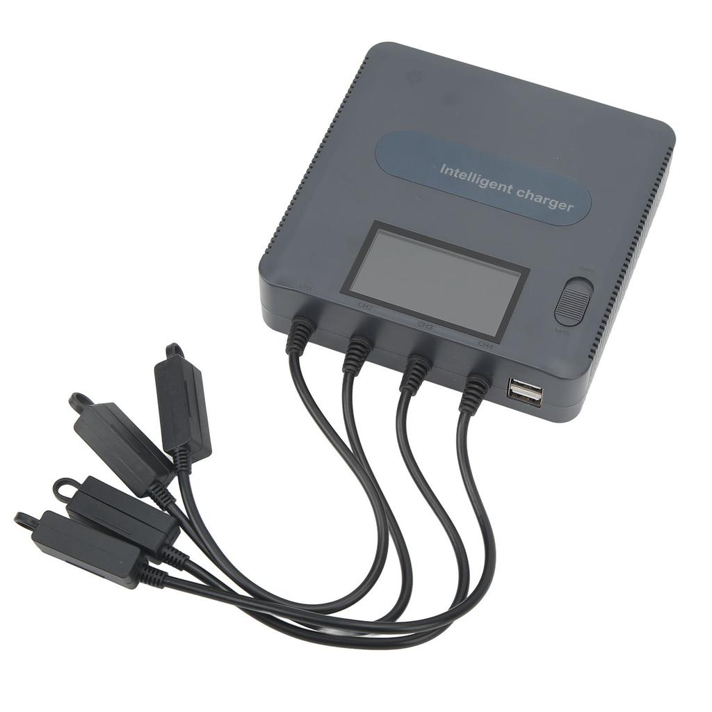 LCD Display Battery Charger Fast Charging Smart Battery Charging Hub for DJI Mavic AIR 2 Mavic AIR 2S UAV Grey 100‑240V