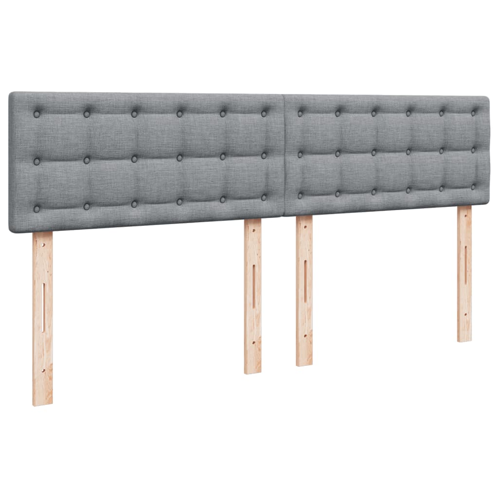 Vidaxl Letto Continentale Con Materasso, Grigio Chiaro, Tessuto, 180X200Cm
