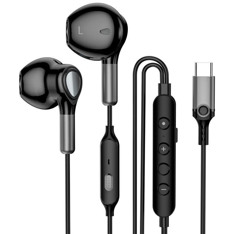 

Dual-Mic Type-C Wired Earphones for High-Quality Sound and Song Recording чорний