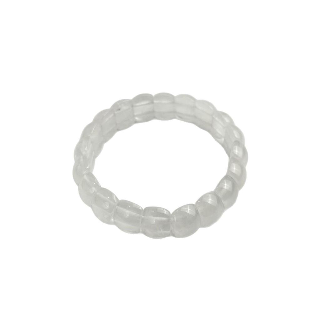 Jingxi Natürliches Weißer Kristall Perlen Armband für die Hand