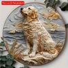 2d Flat 20*20cm Round Wooden Dog Gift Themed Sign Plates for Home, Yard, Club, Bar, Office Wall Decor, Decorative Wall Poster