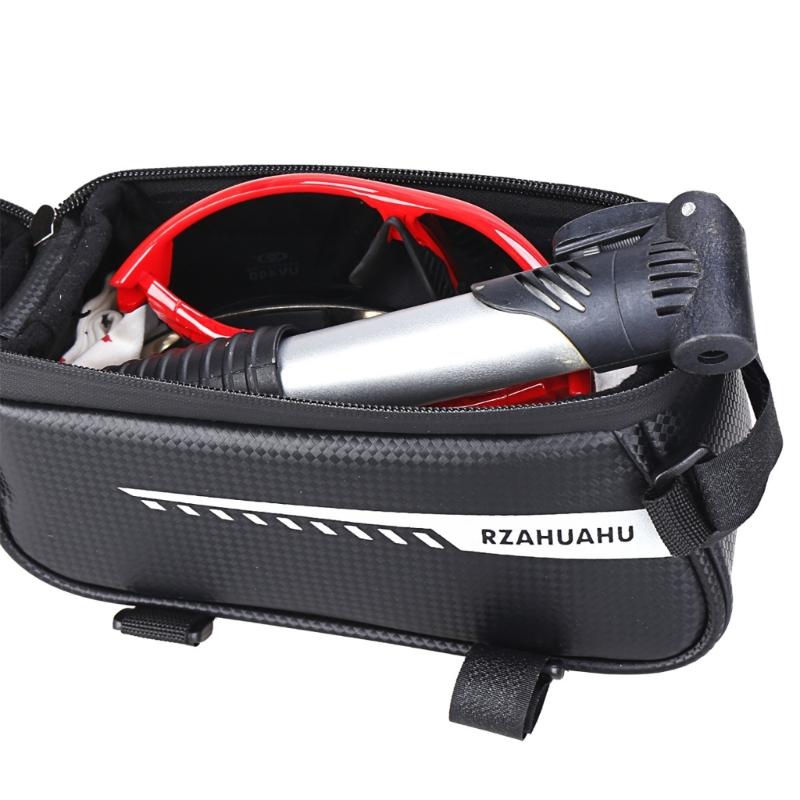 Multifunctional Bicycle Bag Waterproof Bike Top Tube Bag Cycling Phone-Case Holder for Under 6.5'' Phones Bike Accessory