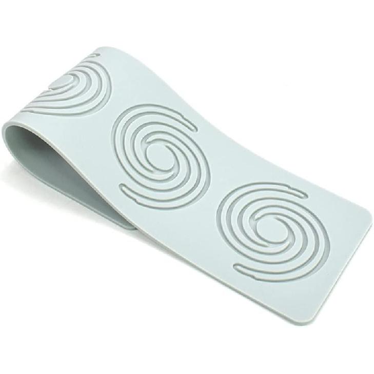 Geometric Pattern Mold, 3D Hollow Spiral Mold Silicone Fondant Candle Mold for Cake Cupcake Food Decorations (F_12x3.28x0.08inch)