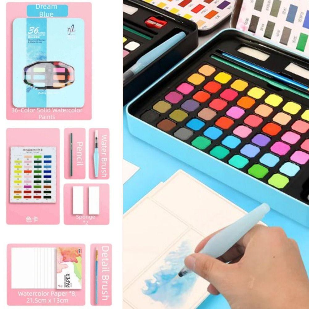 15/16Pcs Solid Pigment Watercolor Paint Set Vivid Colors Watercolor Pigment Set  Illustration