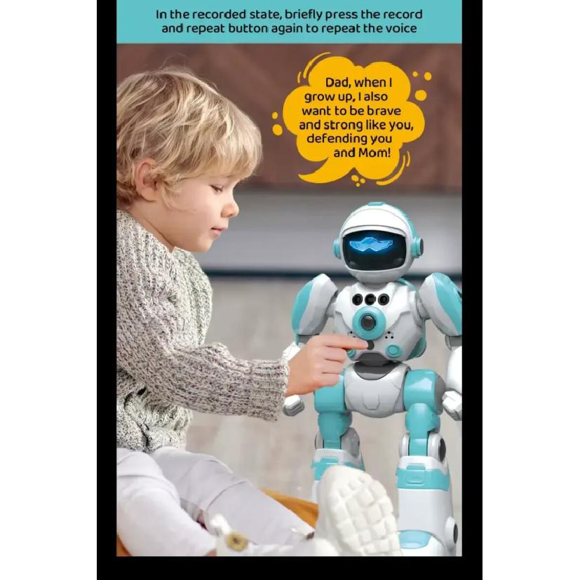 AI Smart RC Robot Toy Talking Dancing Robot (Yellow) Remote Control Programmable