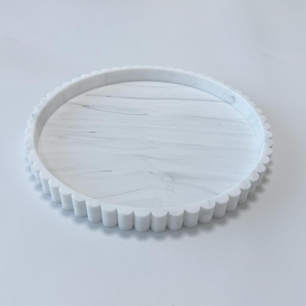 Silicone Lace Wave Round Tray for Jewelry & Cosmetics Storage