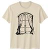 Black And White Ink Sketch Of T-Shirt Architectural Line Art Aesthetic Decor