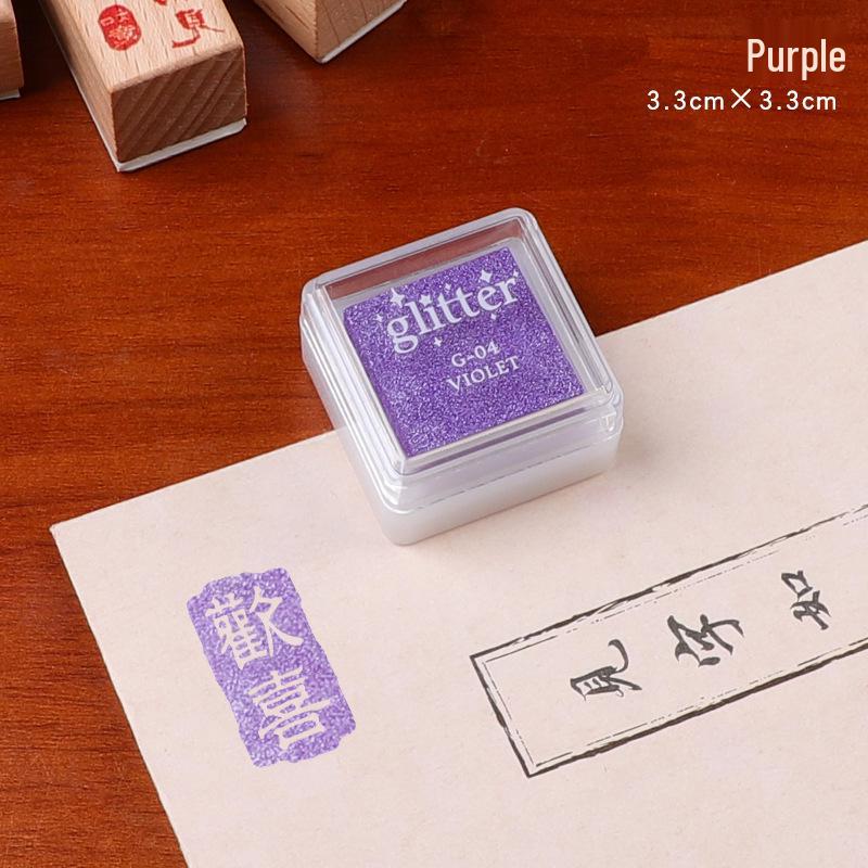 High-Grade Pearlescent Colorful Ink Pad Set: Learning, Large, Small, and Mini Sizes