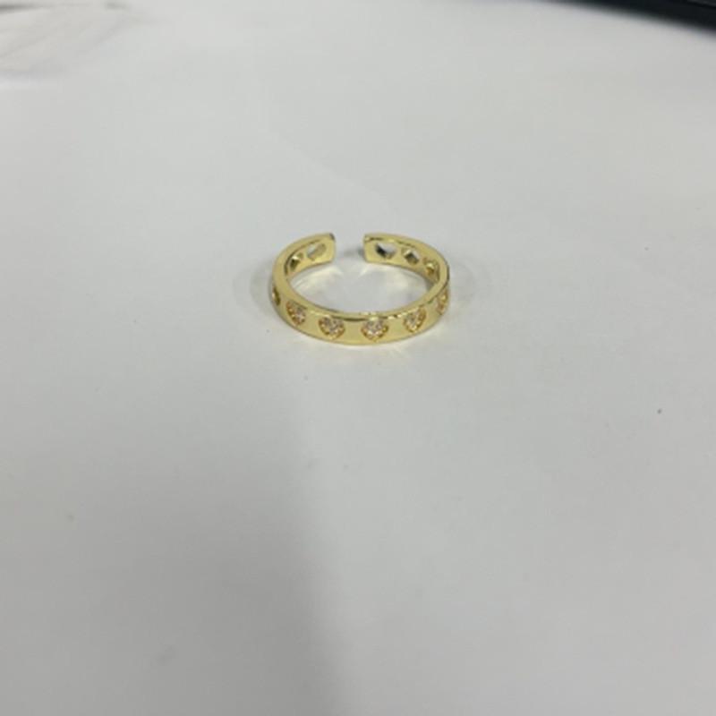 Stylish Geometric Copper Ring For Women Adjustable Open Design Unique Fashion Accessory