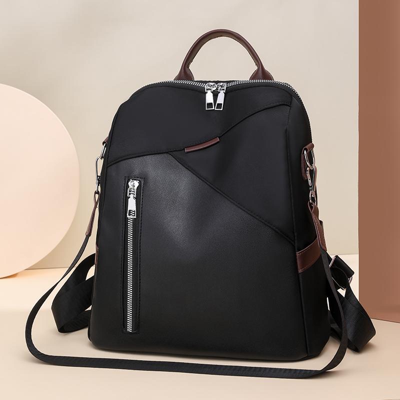 Rucsac multifuncțional pentru damă, geantă de umăr color block Rucsac de călătorie ușor mozaic