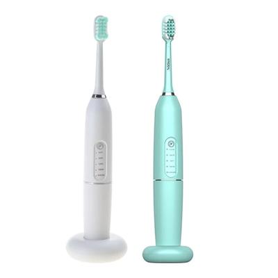 Ultrasonic Electric Toothbrush With Brush Heads, Wireless Charging Base, 5 Modes
