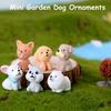 12PCS Dog Miniature Figurines Miniature Terrarium Crafts Realistic Animals Dogs for Fairy Garden Accessories