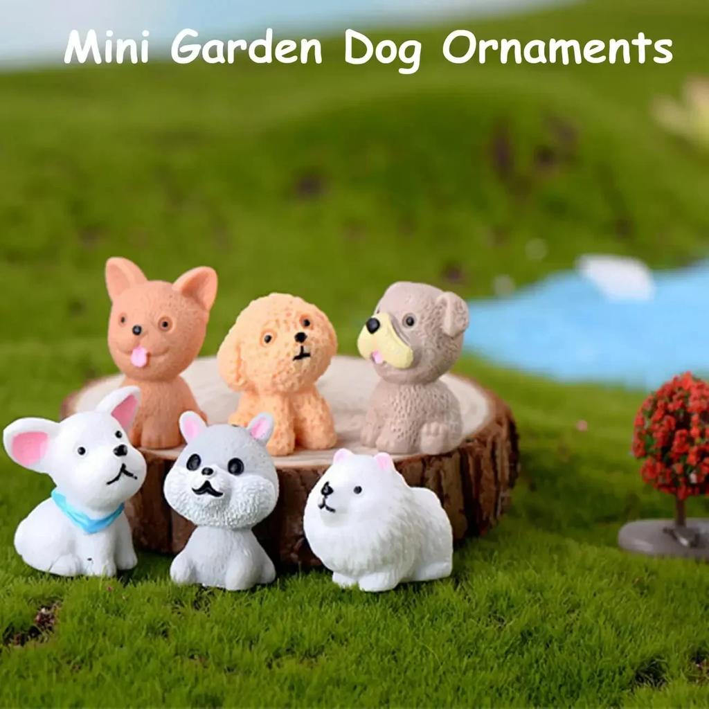 12PCS Dog Miniature Figurines Miniature Terrarium Crafts Realistic Animals Dogs for Fairy Garden Accessories