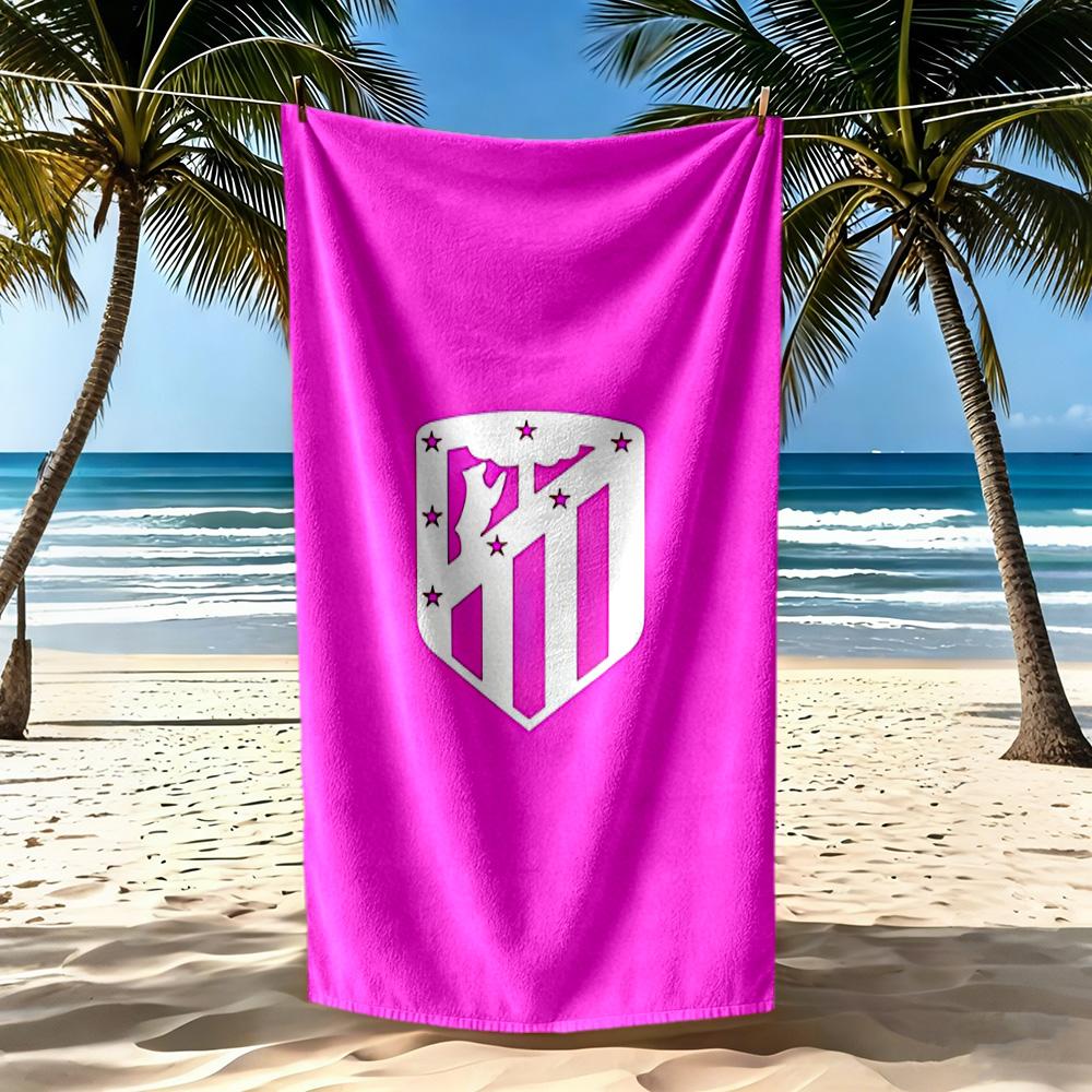 Atletico Madrid Beach Towel Super Soft Absorbent Comfortable Lightweight Perfect For Traveling Yoga Camping And Swimming