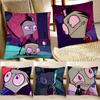 Funny Anime Invader ZIM Pillow Case Fashion Square Pillowcase Bedroom Sofa Room Ins Decoration Leisure