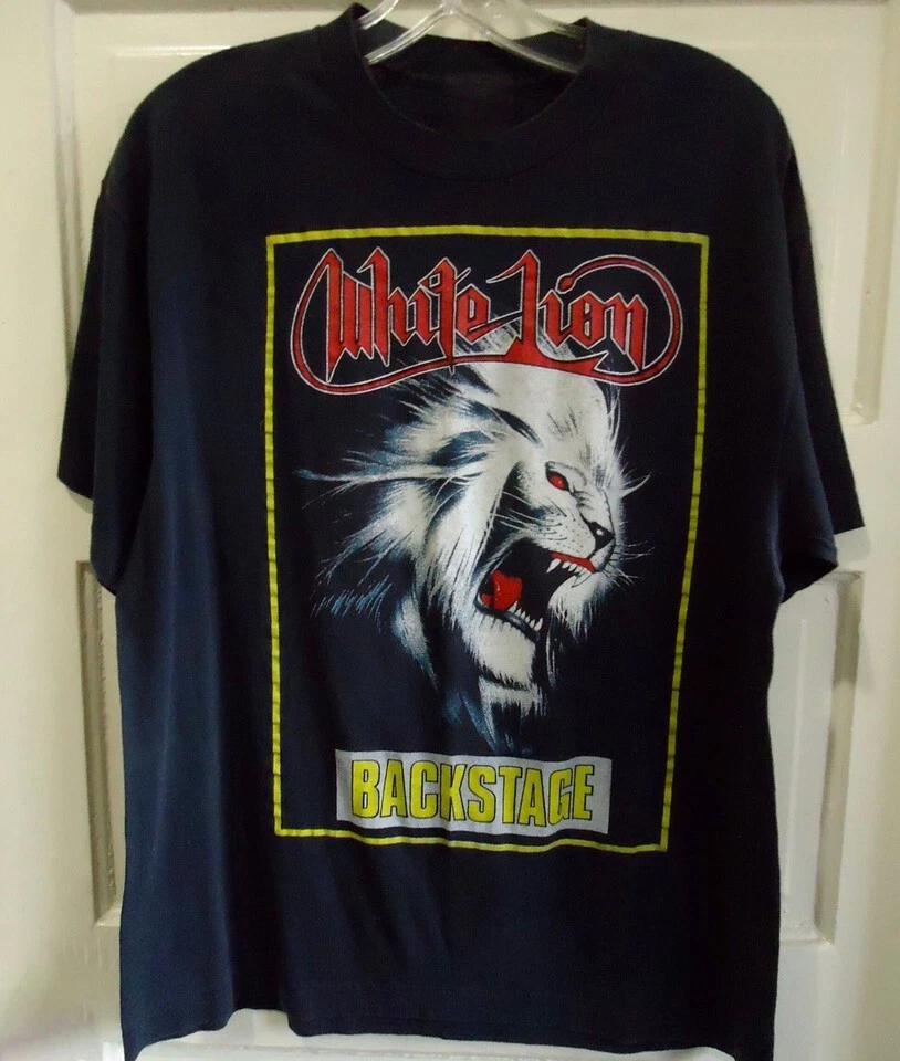 

Back Stage White Lion Concert Shirt Classic Black Unisex S-5XL UU091 M