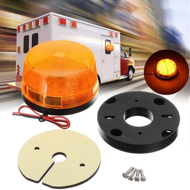 12V LED Car Truck School Bus Roof Top Warning Flash Beacon Strobe Emergency Light Police Lights Magnetic Base