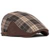 HT4952 Beret Cap Thick Warm Autumn Winter Hats for Men Women Artist Painter Plaid Beret Hat Male Female Ivy Flat Cap Mens Beret