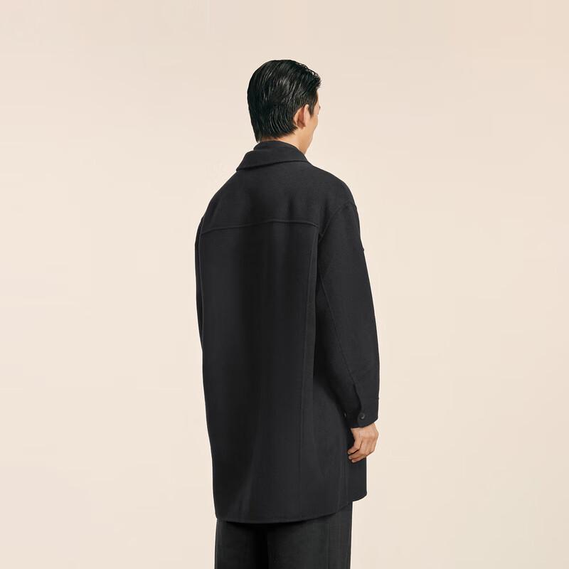 CROQUIS Men's H-Line Double-Faced Wool Overcoat