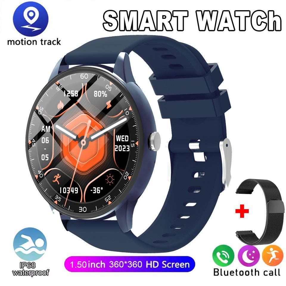 Smartwatch 1,50-Zoll HD-Bildschirm Bluetooth-Anruf Benachrichtigung IP68 Wasserdicht Multi-Sport-Modus Smartwatch Herren Damen