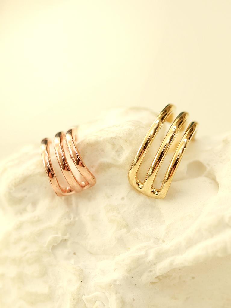 Minimalpiercing 14K Double Or Triple Ring Piercing Earrings S, M