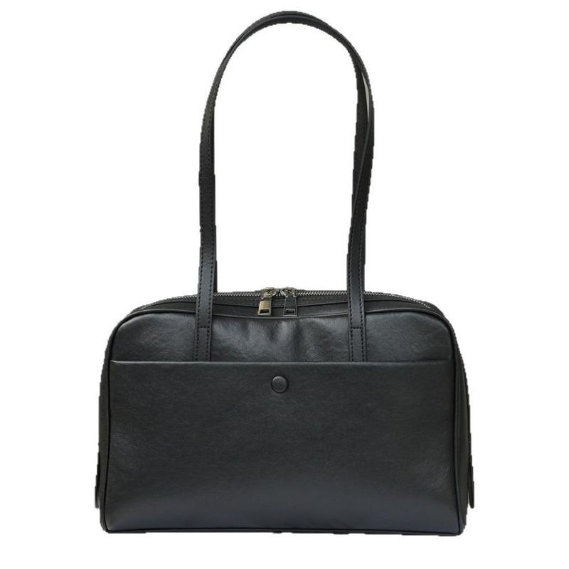 Genuine Leather Pillow Bag Retro Single-shoulder Bag Commuter Handbag, Large-capacity Boston Women's Bag