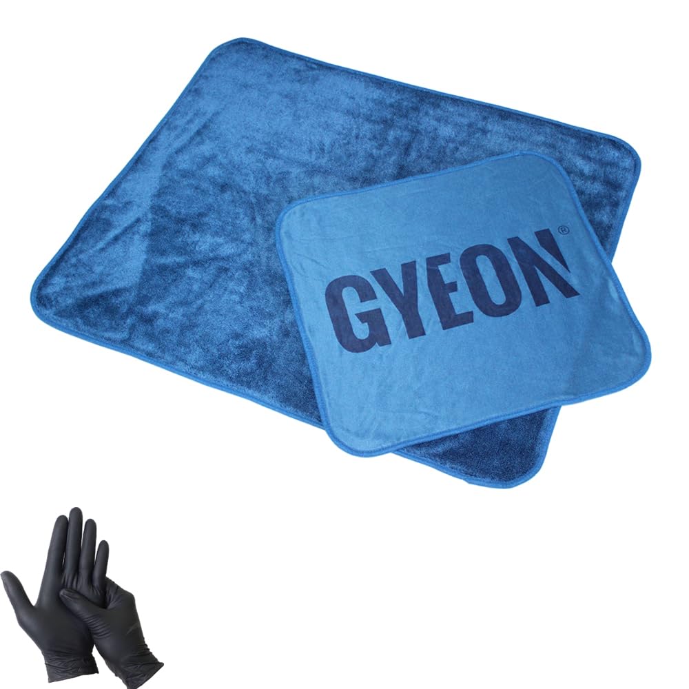 

GYEON Silk Dryer EVO Big Logo Set Japanese Includes GO Nitrile Car Wash Drying Towel S&M (Official Product) Q2M-SDEB-S/Q2M-SDEB-M, 50x55cm/70x90cm, синий