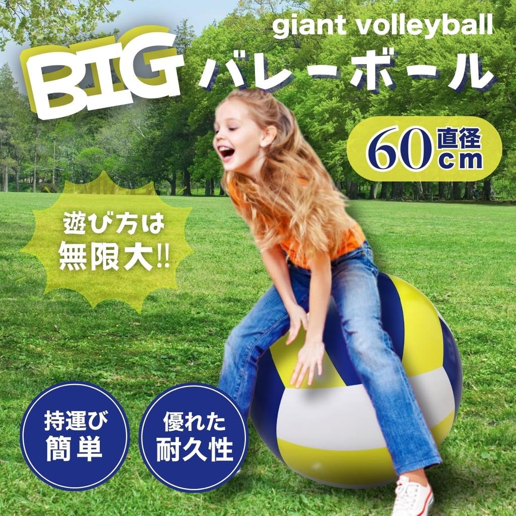 SALUDABLE Beach Ball, Giant Volleyball, Large Jumbo Ball, Perfect for Water Sports and Water Play (60cm)