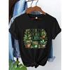 Crazy Plant Lady Letter Graphic T-Shirt Women’s Crew Neck Short Sleeve Tee Funny Plant Lover Print Soft Comfortable Top