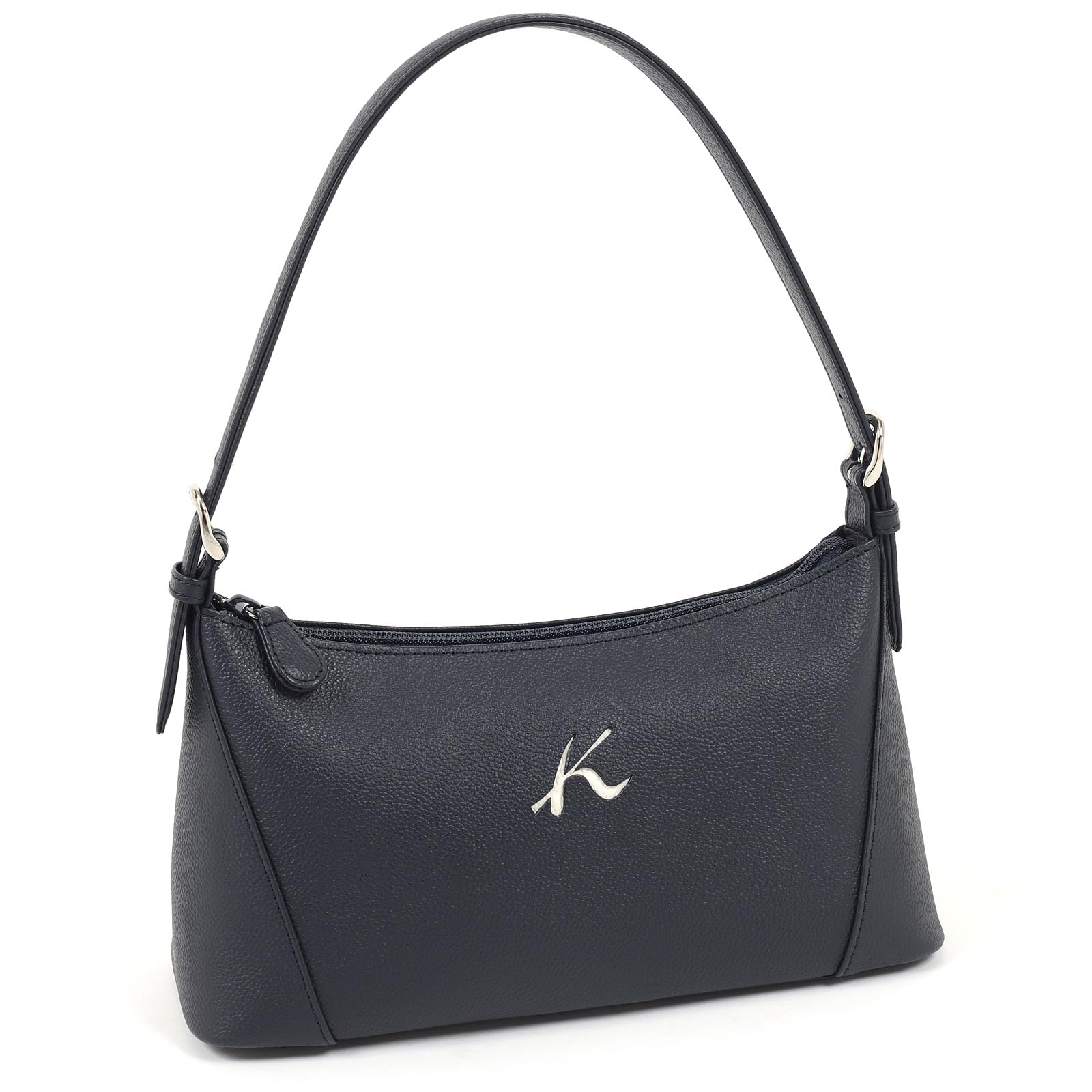 

Kitamura Y-1455 Small Embossed Cowhide Semi-Shoulder Bag, Dark Blue (Navy) 10101