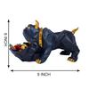 Bulldog Design Storage Holder Showpiece for Home Decorative Item, Animal Figurines for Home Shelves Decor Showpiece (6 inch Size, Black),, Resin