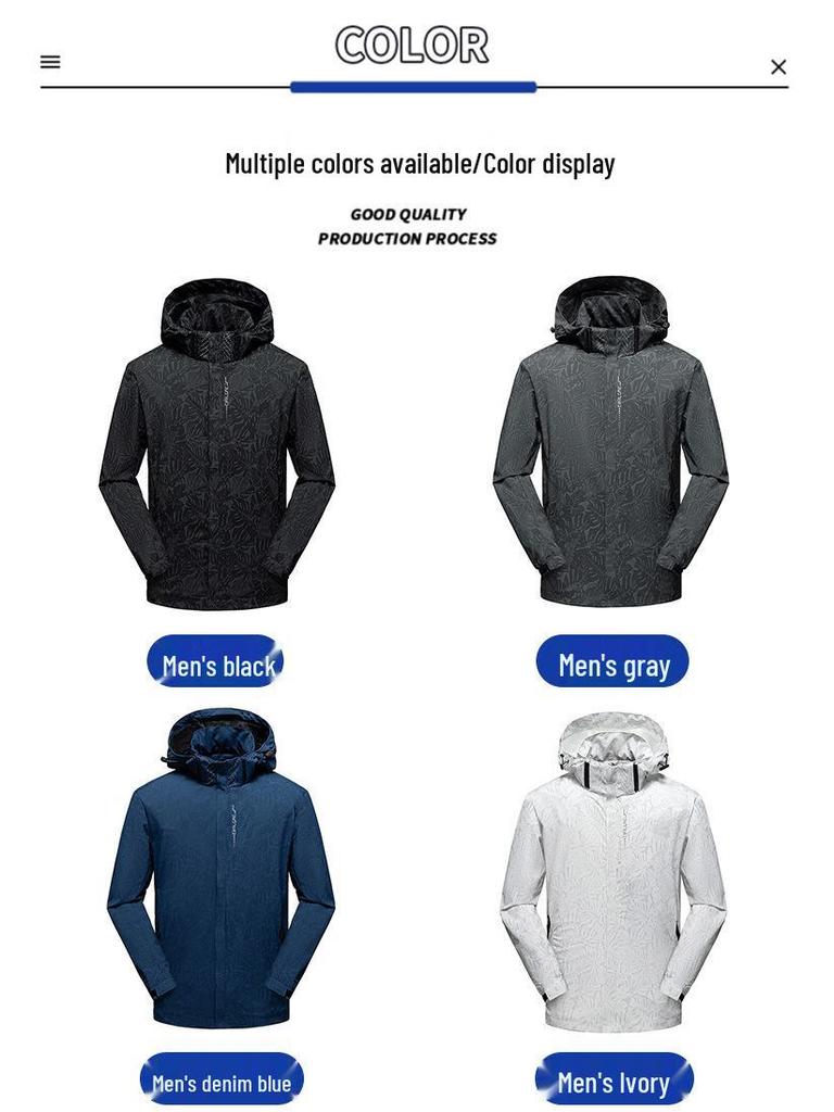 Men's Spring/Autumn 2024 Casual Hooded Outdoor Student Jacket