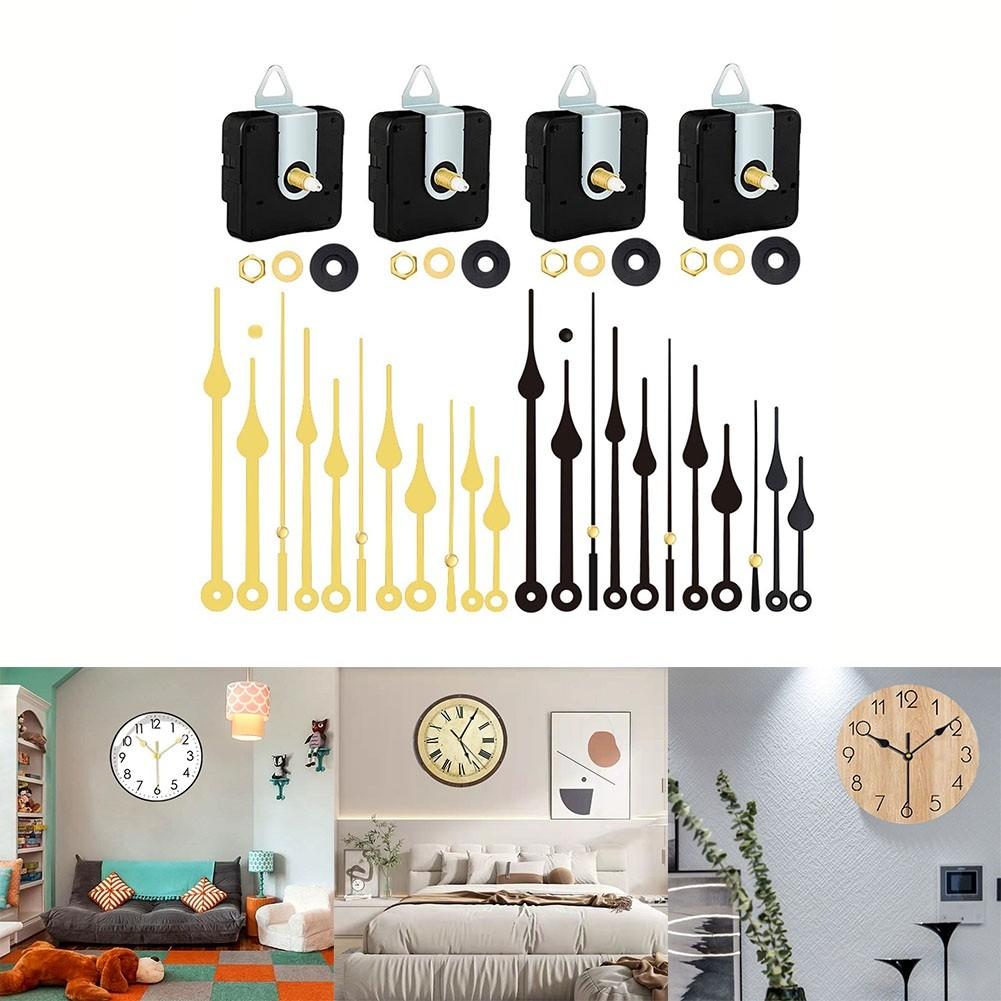 4 Pcs Shaft Clock Mechanism Kit DIY Wall Clock Repair Replacement Motor Parts