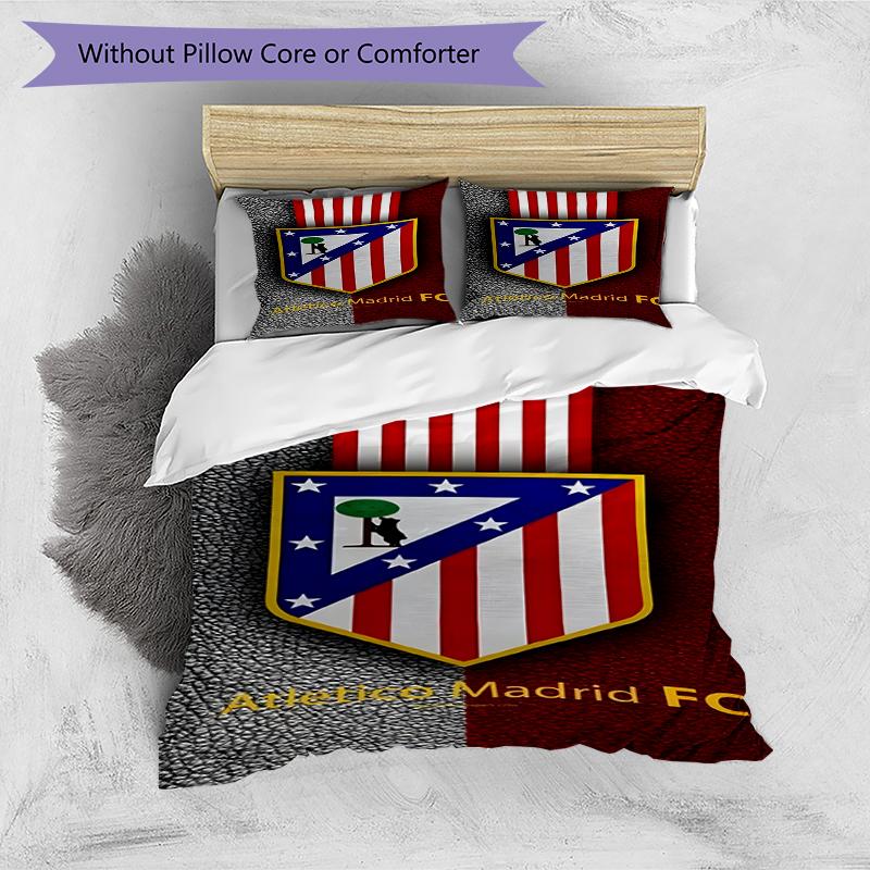 Set copripiumino 3 pezzi (1*Copripiumino + 2*Federe, Senza Nucleo),Set Biancheria da Letto con Stampa di Squadra di Calcio, Decorazione Camera da Letto, Stagione Unica, Regalo di Compleanno