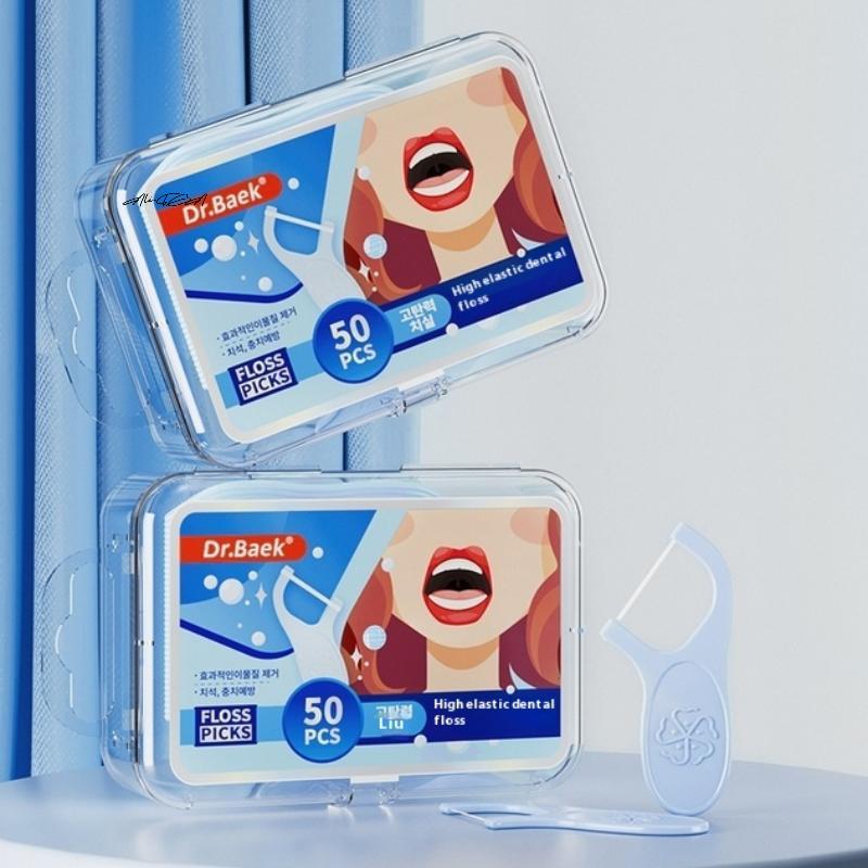 50/80/100 Stück Einweg-Zahnseide Bogen-Design Tragbarer Zahnstocher Zahnseide-Picks für die Mundreinigung von Erwachsenen und Zahnpflege für unterwegs