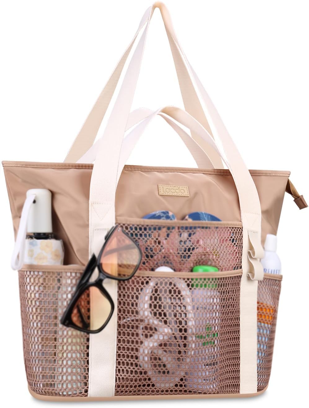 

Beach Bag for Beach Tote Bag for Waterproof Sandproof Foldable Pool Bag for Beach Vacation Pool Khaki [Lacdo] Women, Women, Travel,