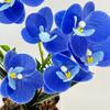 Weißer Blumentopf Simulierte Schmetterlingsorchidee Mehrblütig Künstliche Fake-Pflanzen Heimdekoration