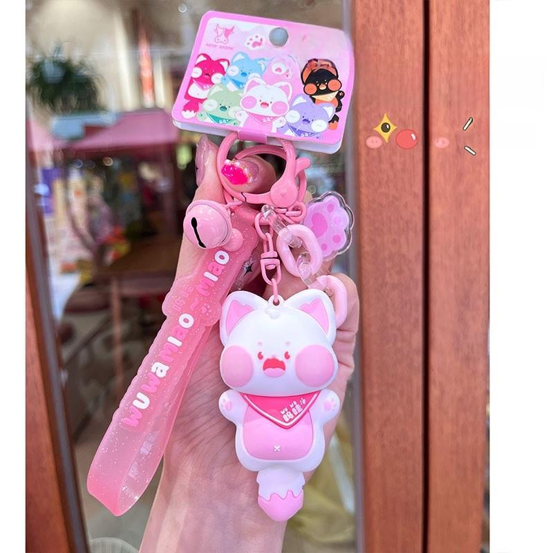 

Cat Cute Cartoon Silicone Keychain Originality Bag Pendant For Kids Gift